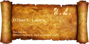 Ulbert Laura névjegykártya